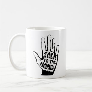 Taza De Café Hable Con La Mano Del Café Mug