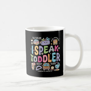 Taza De Café Hablo con Bebés Colorido Doodle para Maestros de E