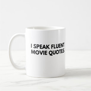 Taza De Café Hablo con fluidez Citas de películas, amante del c