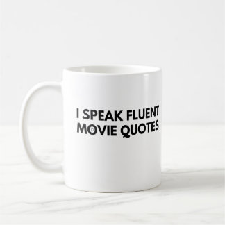 Taza De Café Hablo con fluidez Citas de películas, amante del c