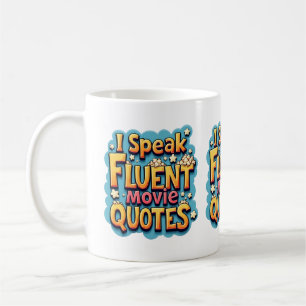 Taza De Café Hablo con Fluidez Citas de Películas Arte Pop Retr