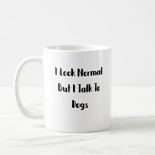 Taza De Café Hablo con los perros - mamá mamá perro trapo (Izquierda)
