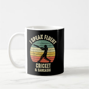 Taza De Café Hablo Cricket Fluido Y Sarcasmo Diciendo Retro Vi