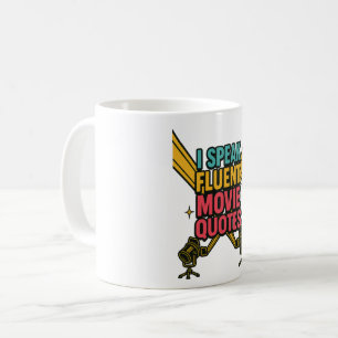 Taza De Café Hablo de películas fluidas citas de arte neón de H