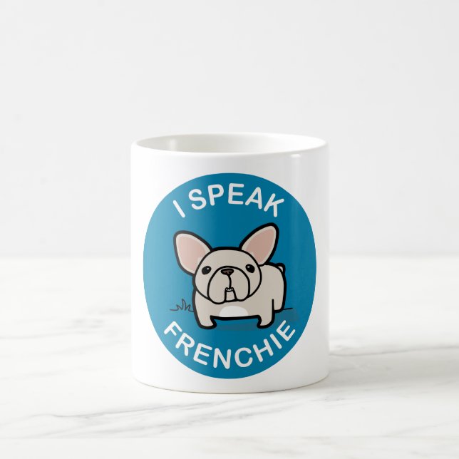Taza De Café Hablo Frenchie - azul (Centro)