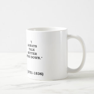Taza De Café Hablo siempre mejor acostarse (James Madison)