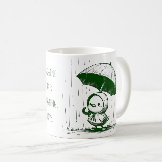 Taza De Café Habrá duchas de bendición de pato (Anverso derecho)