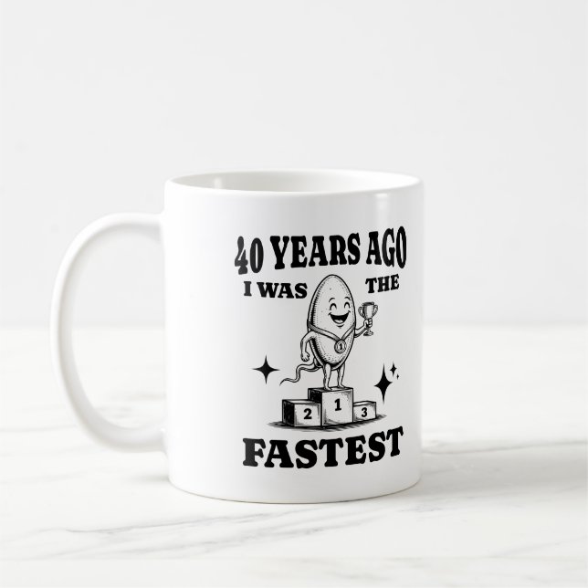 Taza De Café Hace 40 años yo era el 40 cumpleaños más gracioso (Izquierda)