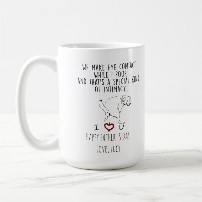 Taza De Café Hacemos contacto visual mientras me cago (Izquierda)