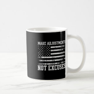 Taza De Café Hacer Ajustes No Excusa Al Gimnasio De Bandera De