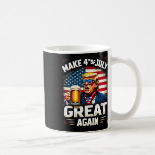 Taza De Café Hacer El 4 De Julio Grande De Nuevo Trump Beer 1