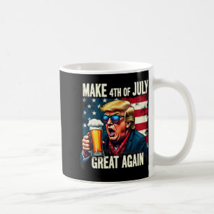 Taza De Café Hacer El 4 De Julio Grande De Nuevo Trump Beer 1