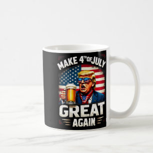 Taza De Café Hacer El 4 De Julio Grande De Nuevo Trump Beer Cer