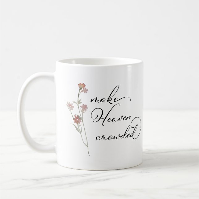 Taza De Café Hacer floral atormentada en el cielo (Izquierda)