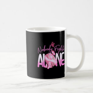 Taza De Café Hacer frente a la lazo rosada Sensibilización sobr