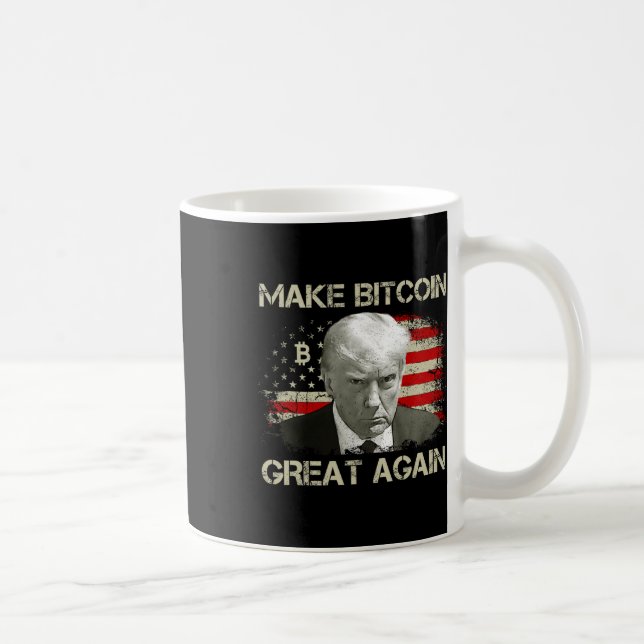Taza De Café Hacer grande a Bitcoin de nuevo divertido Maga Pro (Derecha)