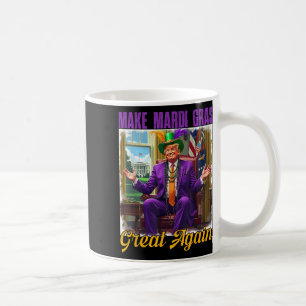 Taza De Café Hacer grande al Mardi Gras de nuevo Trump