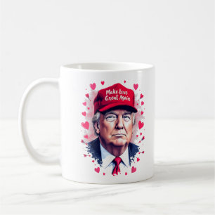 Taza De Café Hacer grande el amor otra vez divertido a Trump El
