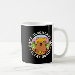 Taza De Café Hacer que el Día de la Marmota sea genial de nuevo