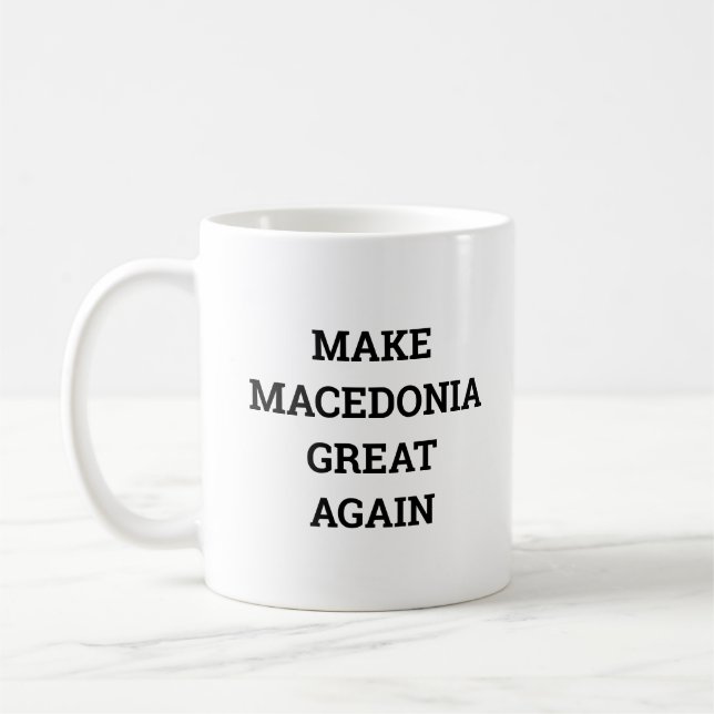 Taza De Café Hacer que Macedonia vuelva a ser grande (Izquierda)