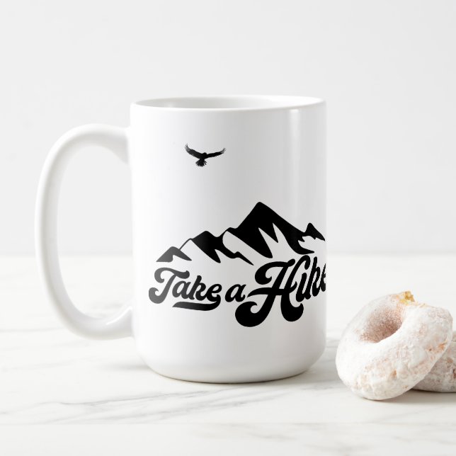 Taza De Café Hacer Una Senderismo (Con donut)