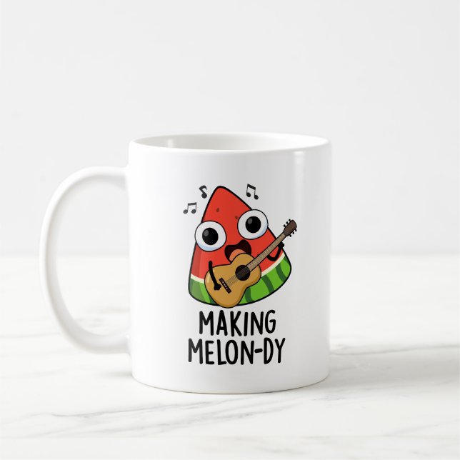 Taza De Café Haciendo Funny Melon Pun (Izquierda)