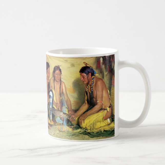 Taza De Café Haciendo medicina de hierba dulce, Ceremonia de lo (Derecha)