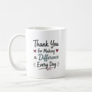 Taza De Café Haciendo una diferencia cada día Personalizado