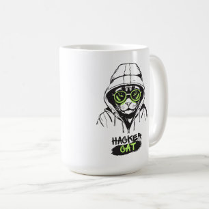 Taza De Café Hacker cat