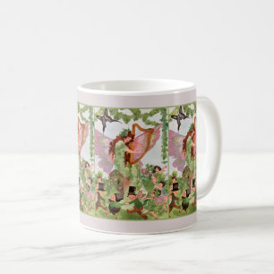 Taza De Café Hada de la Música Tocando Música