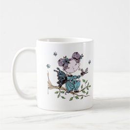 Taza De Café Hada de mariposa en una rama de árbol