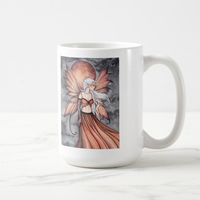 Taza De Café Hada de Otoño Dorado (Derecha)