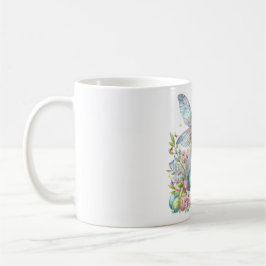 Taza De Café Hada de Pascua de primavera en acuarela