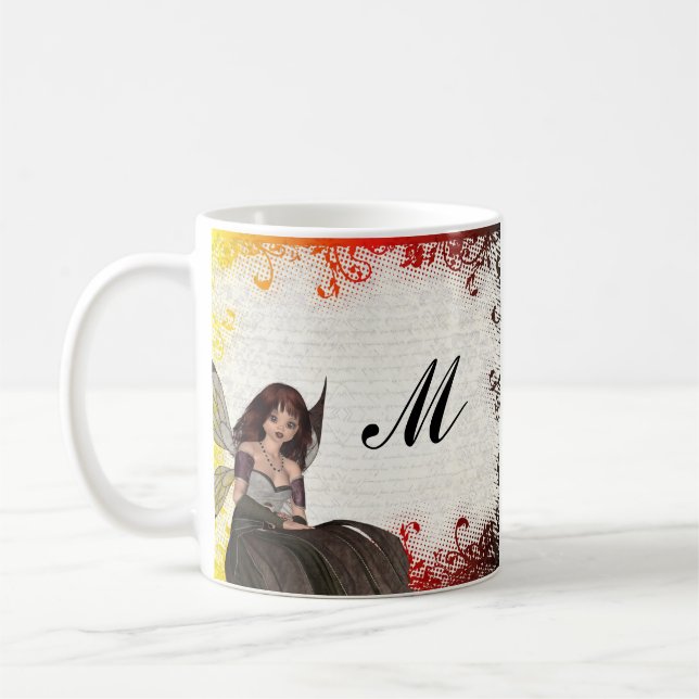 Taza De Café Hada gótica linda (Izquierda)