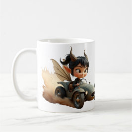 Taza De Café Hada iluminada por la luna de las dunas errantes.