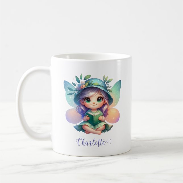 Taza De Café Hada linda personalizada (Izquierda)