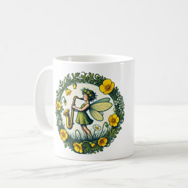 Taza De Café Hadas saxofónicas (Anverso izquierdo)