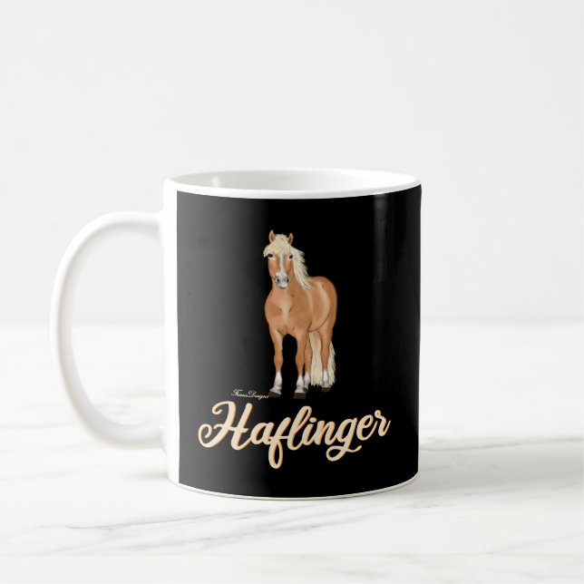 Taza De Café Haflinger Rider Horse Haffi Motif (Izquierda)