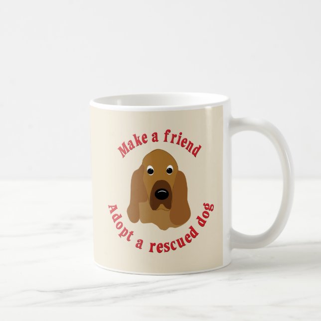 Taza De Café Haga a un amigo - sabueso (Derecha)