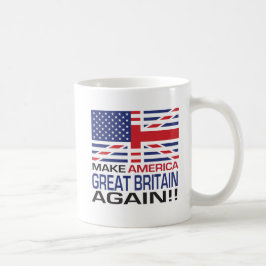 Taza De Café ¡Haga América Gran Bretaña otra vez! - Bandera