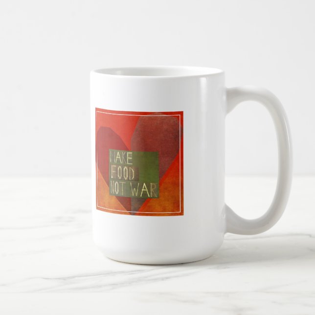 Taza De Café Haga la guerra de la comida no (Derecha)