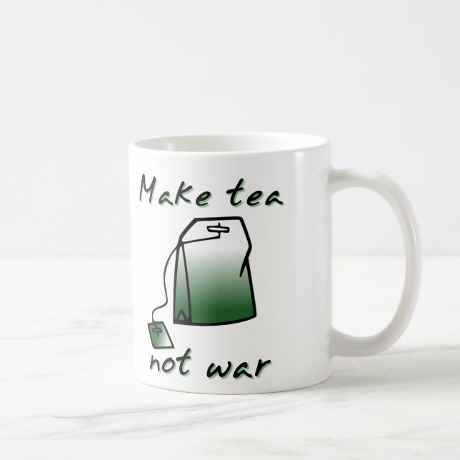 Taza De Café Haga que el té no guerrea humor divertido de la (Derecha)