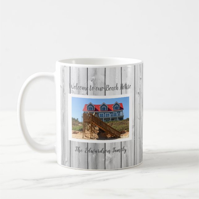 Taza De Café Haga su propia casa de verano de la playa de la (Izquierda)
