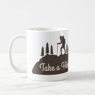 Taza De Café Haga Un Senderismo