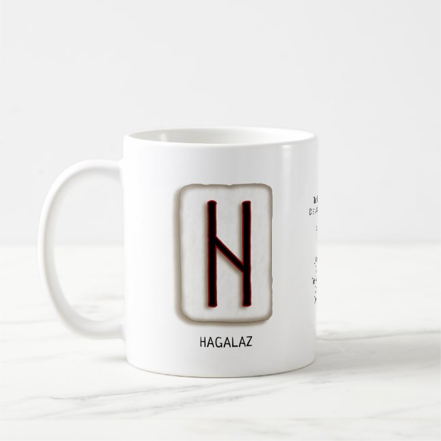 Taza De Café Hagalaz RuneStone Mug (Izquierda)