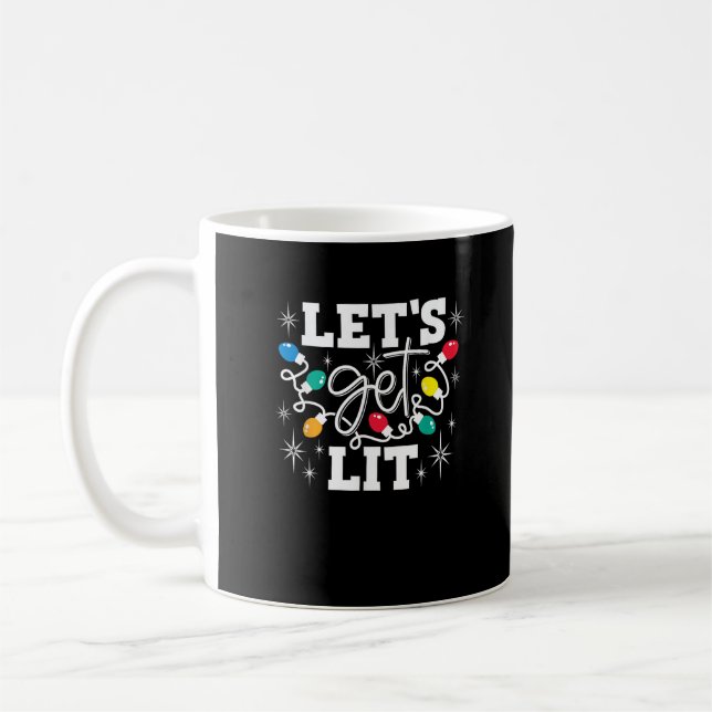 Taza De Café Hagamos que las luces de los Navidades brillantes  (Izquierda)