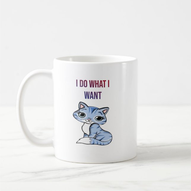 Taza De Café Hago lo que quiero - Café gato (Izquierda)