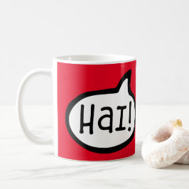 Taza De Café ¡Hai! Hola en Manx, Isla de Man