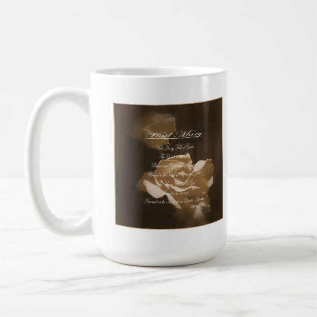 Taza De Café Hail Mary Prayer (Izquierda)