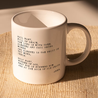 Taza De Café Hail Mary Prayer Mug